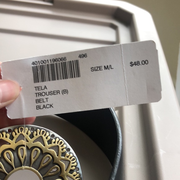 Vintage Chico’s Black Trouser Belt, size M/L - Picture 2 of 6